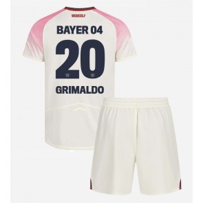 Billiga Bayer Leverkusen Alejandro Grimaldo #20 Bortatröja Barn 2025-26 Kortärmad (+ Korta byxor)